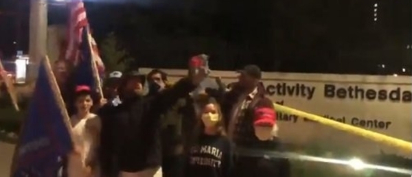 BREAKING: Trump Supporters Hold Flash Mob Outside Walter Reed Hospital (VIDEOS)